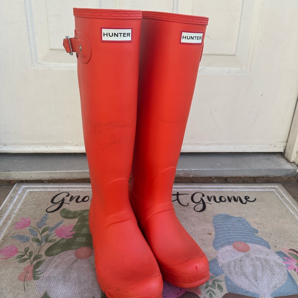 Hunter Clementine Rain Boots Sz 9 Great Condition